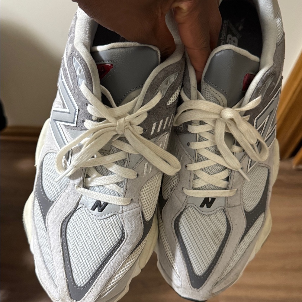 New Balance White and Gray Athletic Shoes